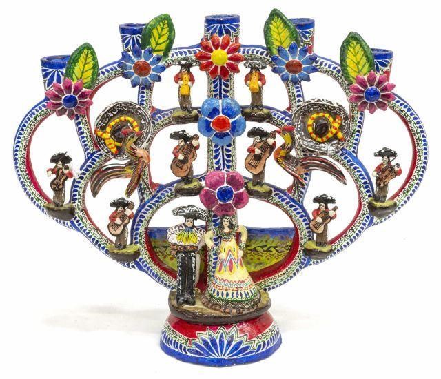 HAND-PAINTED EARTHENWARE TREE OF