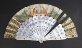 HAND PAINTED FAN GENRE SCENESH
