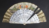 HAND PAINTED FAN GENRE SCENESH