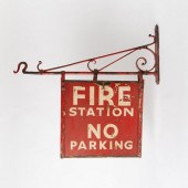 HAND PAINTED FIRE STATION SIGN