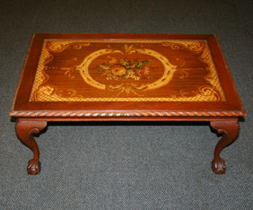 Hand painted floral decoration on