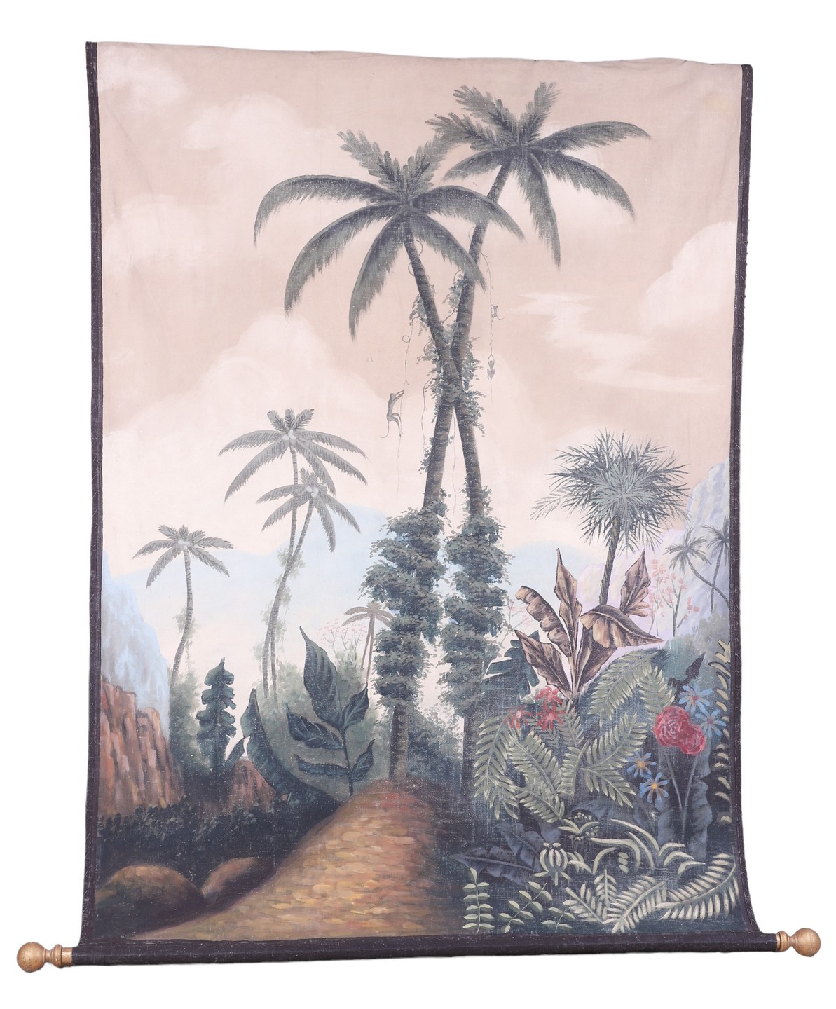 Hand painted hanging tapestry,
