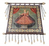 Hand painted hanging tapestry