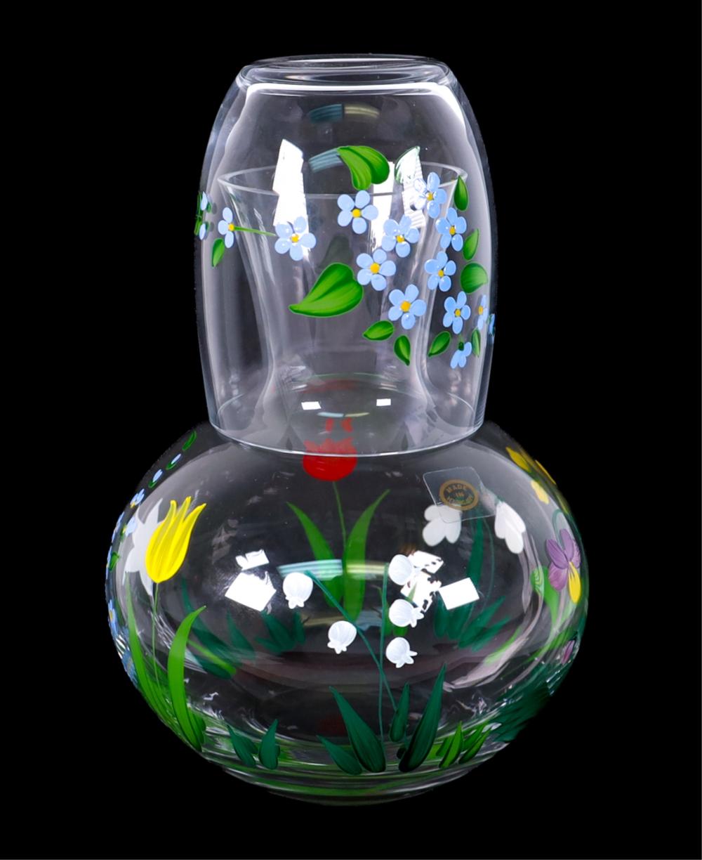 HAND PAINTED HUNGARIAN CRYSTAL