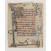 HAND PAINTED MANUSCRIPT LEAF F
