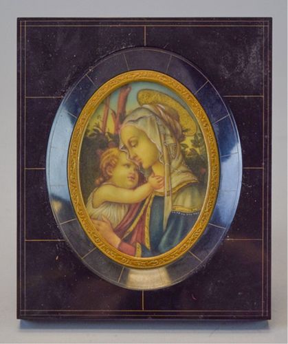 HAND PAINTED MINIATURE MADONNA &