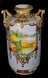 HAND PAINTED NIPPON FARM SCENE