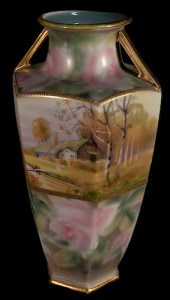 HAND PAINTED NIPPON FARM SCENE