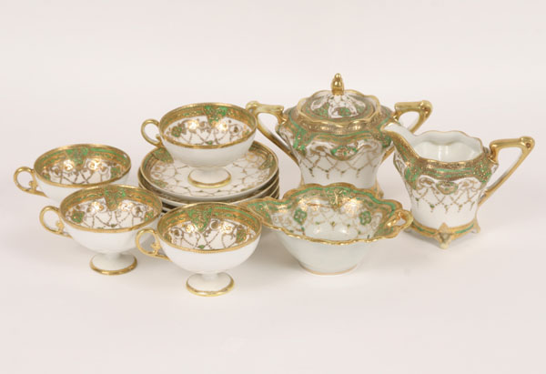 Hand painted Nippon tea set