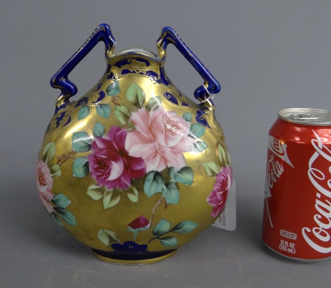 Hand painted Nippon vase. 8'' Ht.