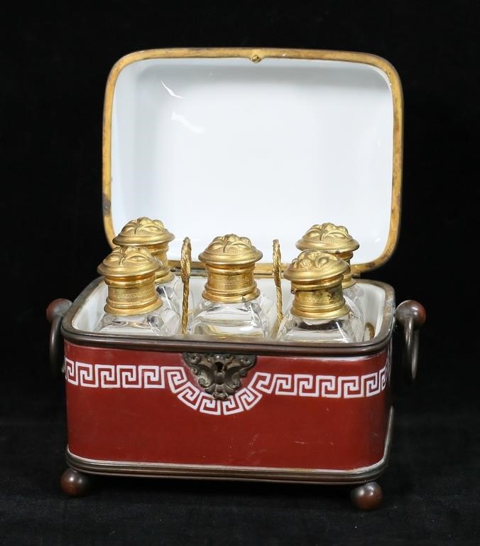 HAND PAINTED OPALINE GLASS SCENT