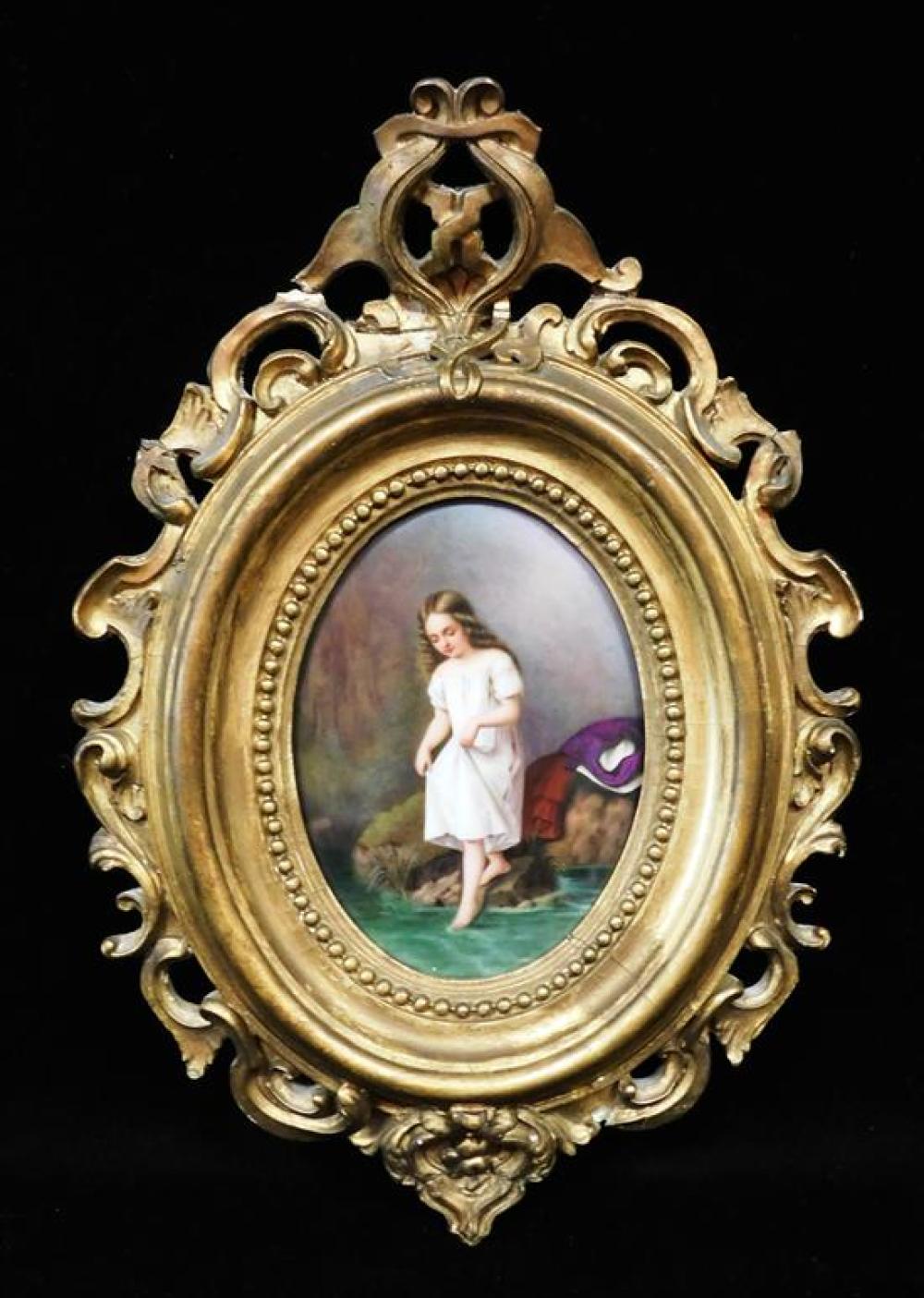HAND-PAINTED PORCELAIN PLAQUE