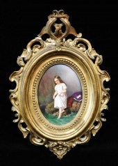 HAND-PAINTED PORCELAIN PLAQUE