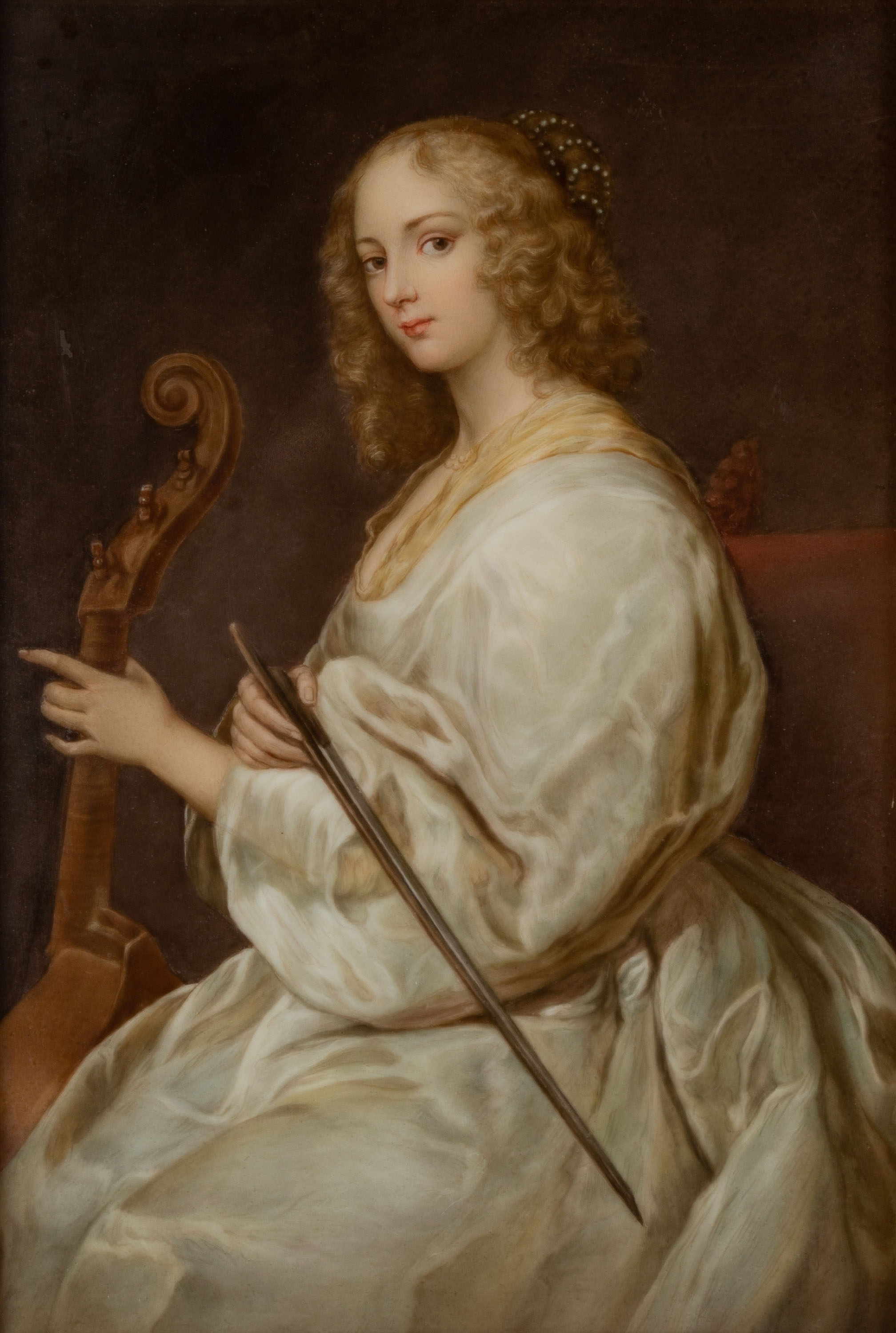 HAND PAINTED PORCELAIN PLAQUE OF