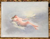 HAND PAINTED PORCELAIN PLAQUE.