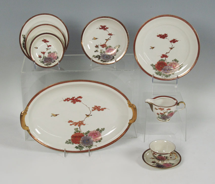 HAND PAINTED SATSUMA CHINA SERVICE: