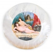 HAND PAINTED SHELL DEPICTING A