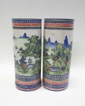 HAND PAINTED TERRA COTTA VASES