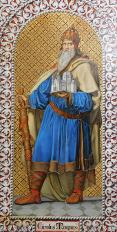 HAND PAINTED TILE MOSAIC PORTR