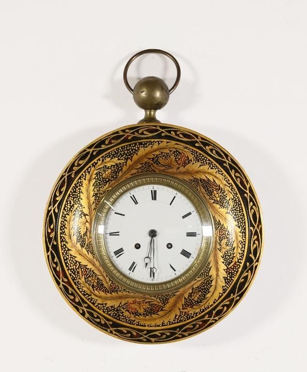 HAND PAINTED TOLE CLOCKCircular