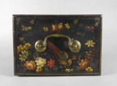HAND PAINTED TOLE STRONGBOX, C