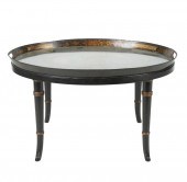 HAND-PAINTED TOLE TRAY ON STAN