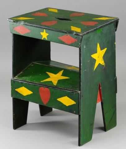 HAND PAINTED WOOD TABLE Small