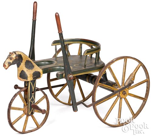HAND-PROPELLED CARVED AND PAINTED