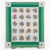 HAND QUILTED COTTON APPLIQUE D