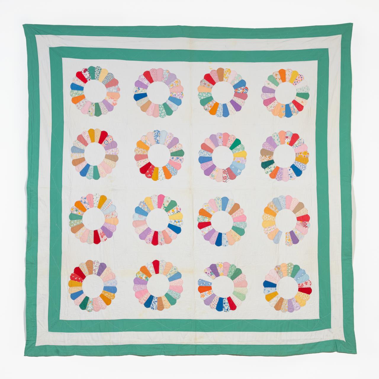 HAND QUILTED COTTON APPLIQUE