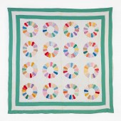 HAND QUILTED COTTON APPLIQUE D