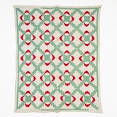 HAND QUILTED COTTON OAK LEAF A