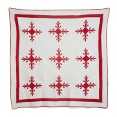 HAND QUILTED RED AND WHITE APP
