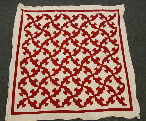 Hand sewn quilt and quilt top;