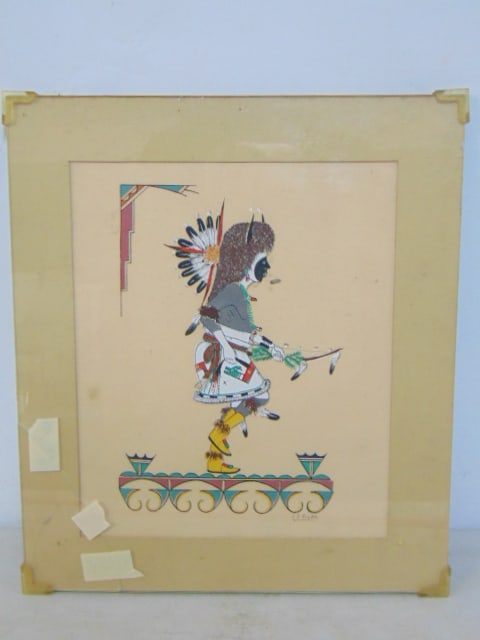 HAND SILK SCREEN PRINT, NATIVE