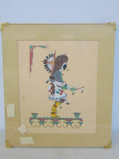 HAND SILK SCREEN PRINT, NATIVE