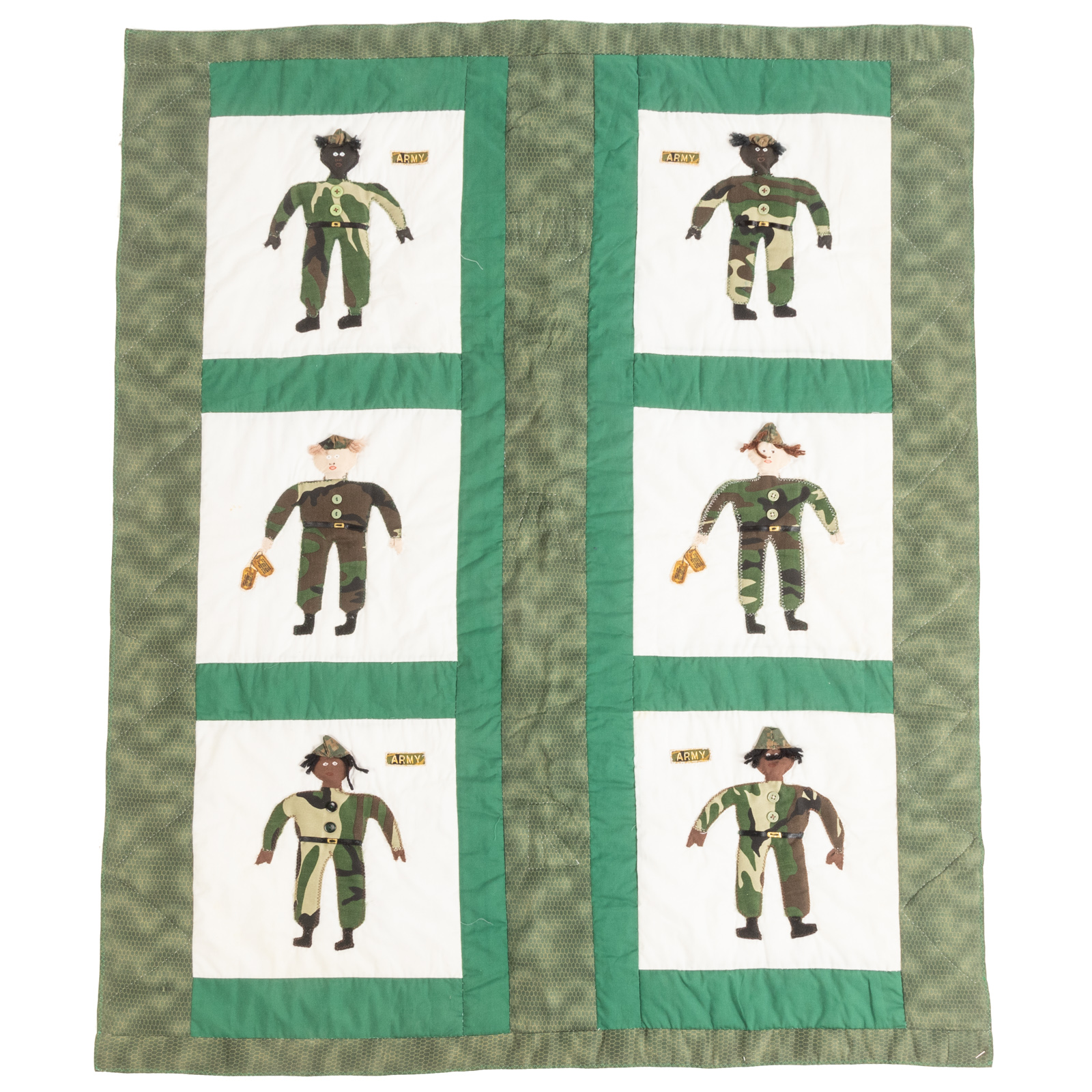 HAND-STITCHED & APPLIQUED US ARMY