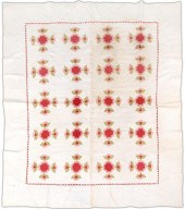 Hand stitched floral appliqué