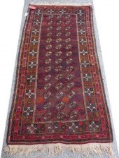 HAND-TIED AFGHAN TURKOMAN RUG,
