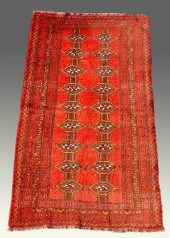 HAND TIED AFGHANI BOKHARA RUG: