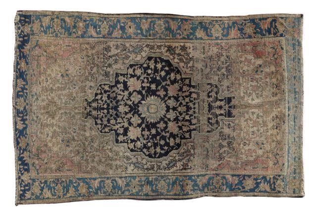 HAND-TIED ANTIQUE KERMAN RUG,