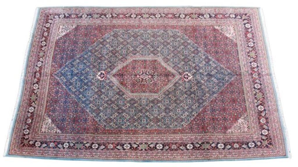 HAND-TIED BIJAR RUG, INDIA, 11'7" X