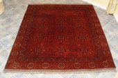HAND TIED BOKHARA RUG: Rich re