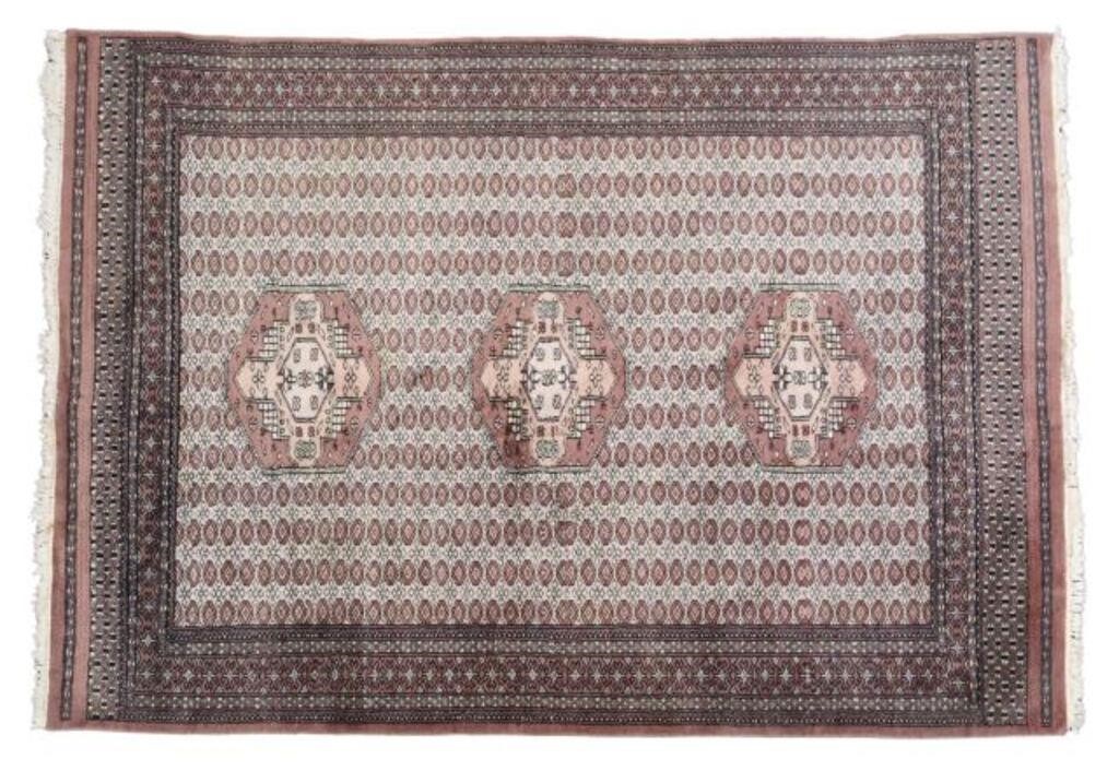 HAND-TIED BOKHARA WOOL RUG,