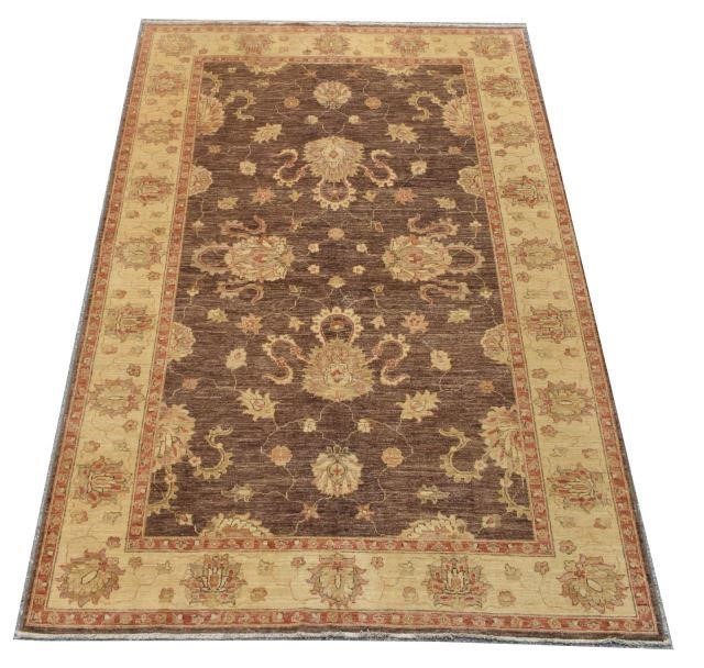HAND-TIED BROWN FLORAL PESHAWAR