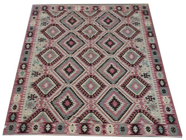 HAND-TIED CHINESE KILIM WOOL RUG