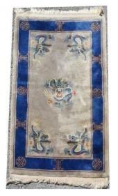 HAND-TIED CHINESE RUG, 5' X 3'