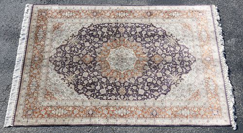HAND-TIED CHINESE SILK RUG,