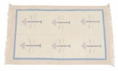 HAND-TIED DHURRIE RUG, INDIA,