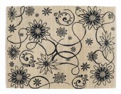HAND-TIED FLORAL MOTIF RUG, IN